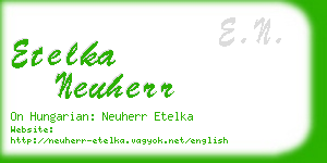 etelka neuherr business card